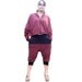 SALE Gaucho Two Tone Black/Maroon Comfortable,Capri 3/4 Length Yoga, Ninja Pants.,Cotton Jersey.
