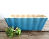 Vintage Blue Flower Pot - Mid Century Planter - Herb Garden - Vintage Blue Pottery - LA Potteries - Gardening