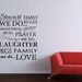 Personalized family rules we do grace family wall decal