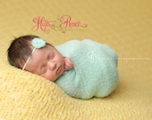 15% off..Aqua Baby Headband..Baby Girl Headbands..Baby Bow Headbands..Shabby Chic Flower Headband.BabyHeadband. Newborn.Toddler Girl