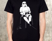 Storm Trooper Playing Nintendo - Men's Screen Printed T-Shirt - Available in S, M, L, XL and XXL