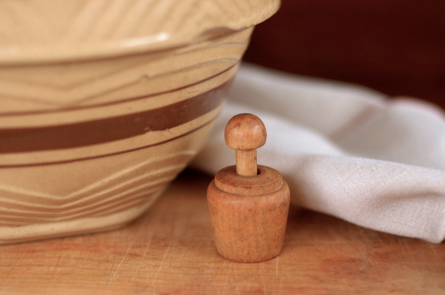 Vintage Butter Mold Individual Pat Size, Flower Design