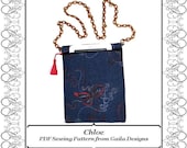 iPad Mini PDF Sewing Pattern Kindle Fire 7" Samsung Galaxy Tab 7" Nook eReader case cover zipper shoulder strap lined "Chloe"