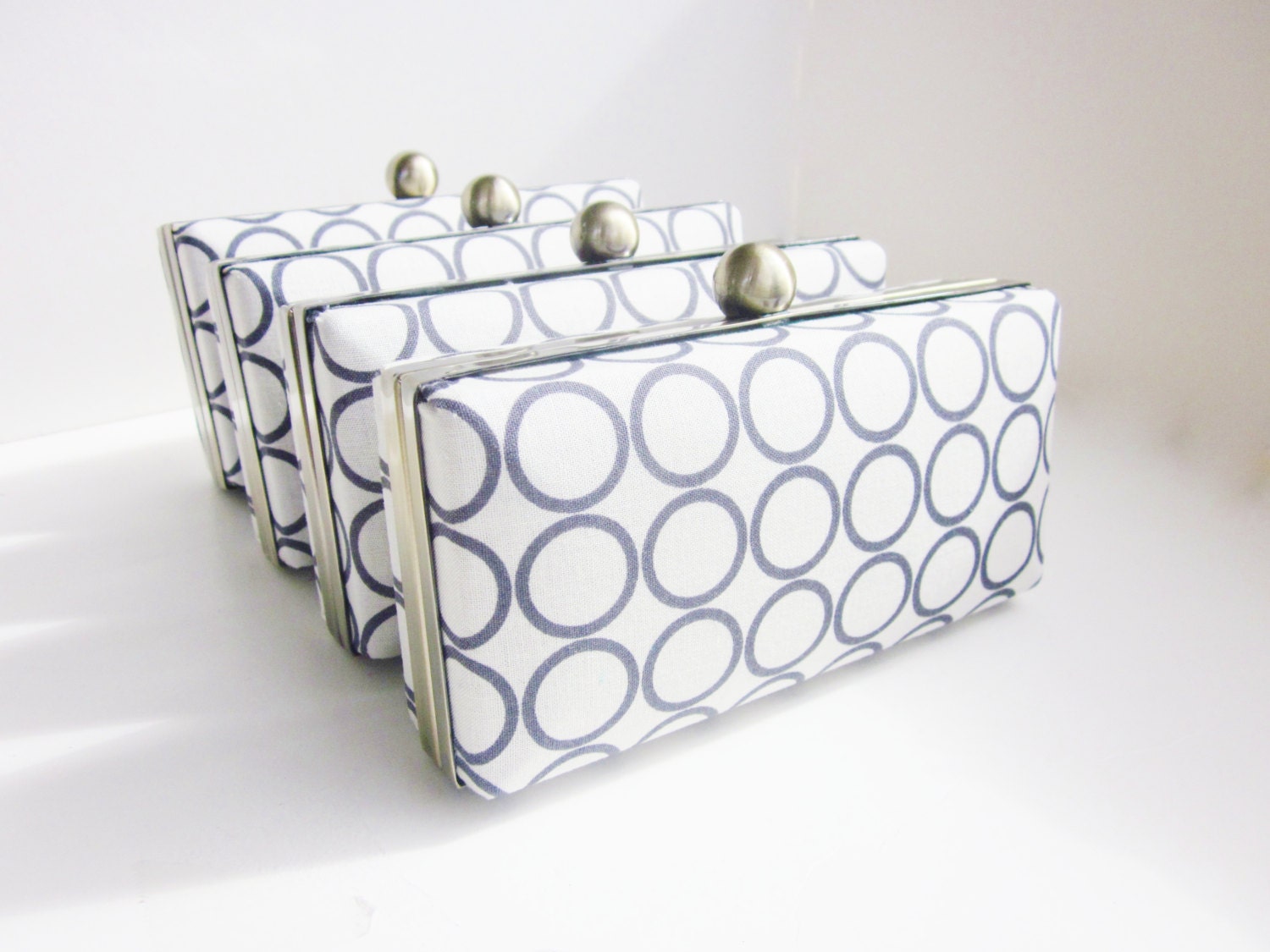 Bridesmaid clutch set, spring wedding, Bridesmaid Set of 4 Clutches, Minaudieres, wedding accessories