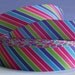 2mts Stripe, Pink, Green, Blue, Purple 1'' Grosgrain Ribbon, Scrapbooking, Crafts