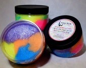 BEST SELLER- Fresh Raspberry scented Neon Creamy Body Scrub, Cleanser and Moisturizing Lotion All-In-One