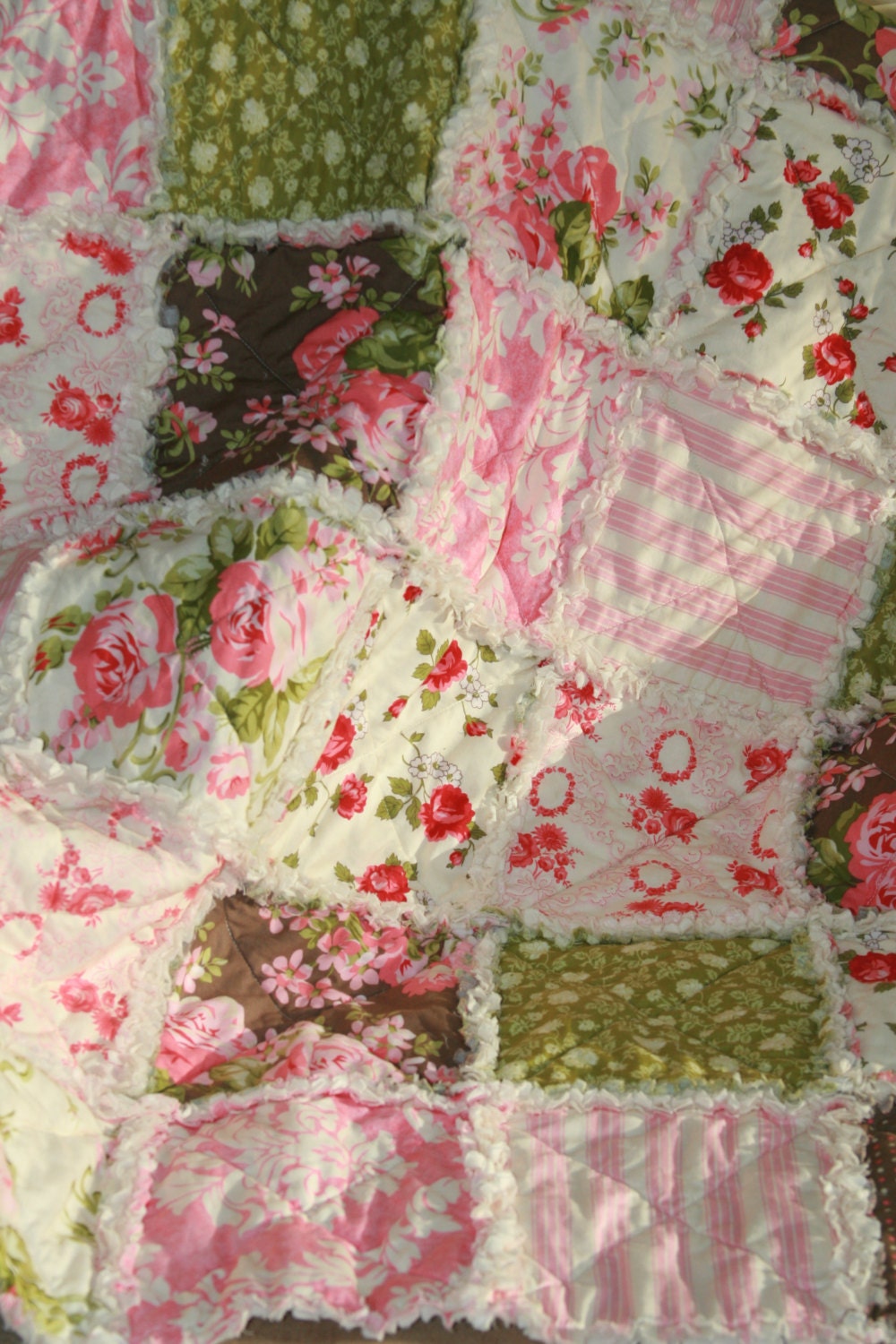 Crib Rag Quilt Baby Girl Crib Bedding Shabby Chic Nursery Verna Mosquera Pirouette