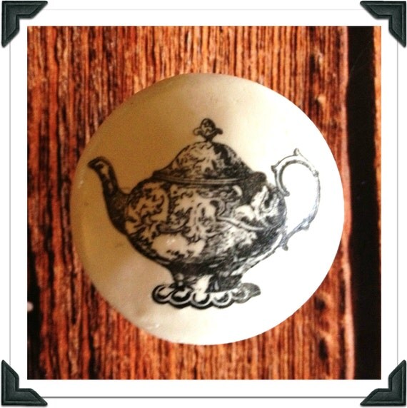 Ornate Teapot Knob by VintageSkye on Etsy