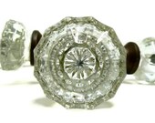 Vintage Glass Door Knob, Get 2 for 2 Doors