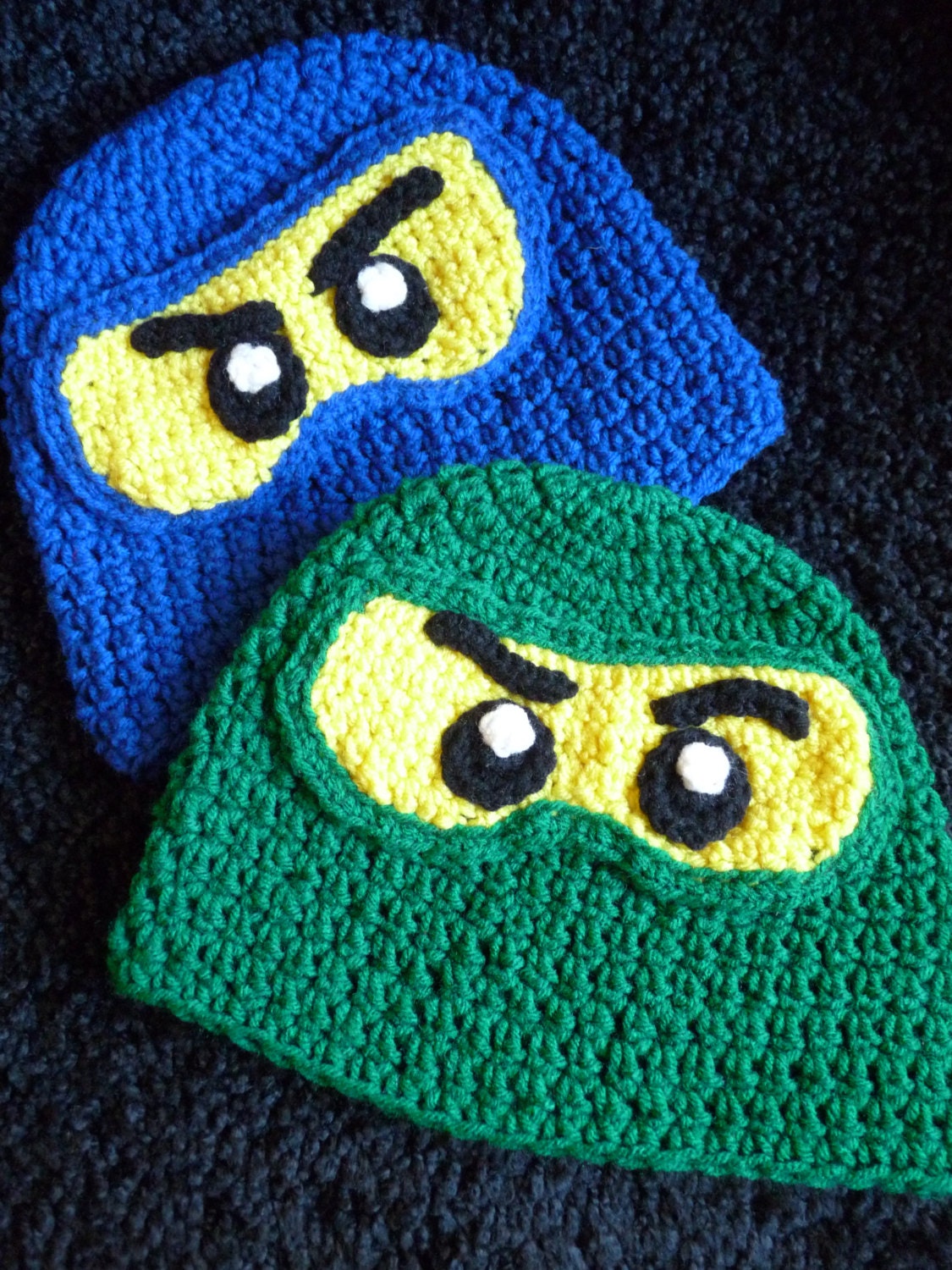 Ninja lego ninjago inspired crochet hat i can knit by SandrasGifts