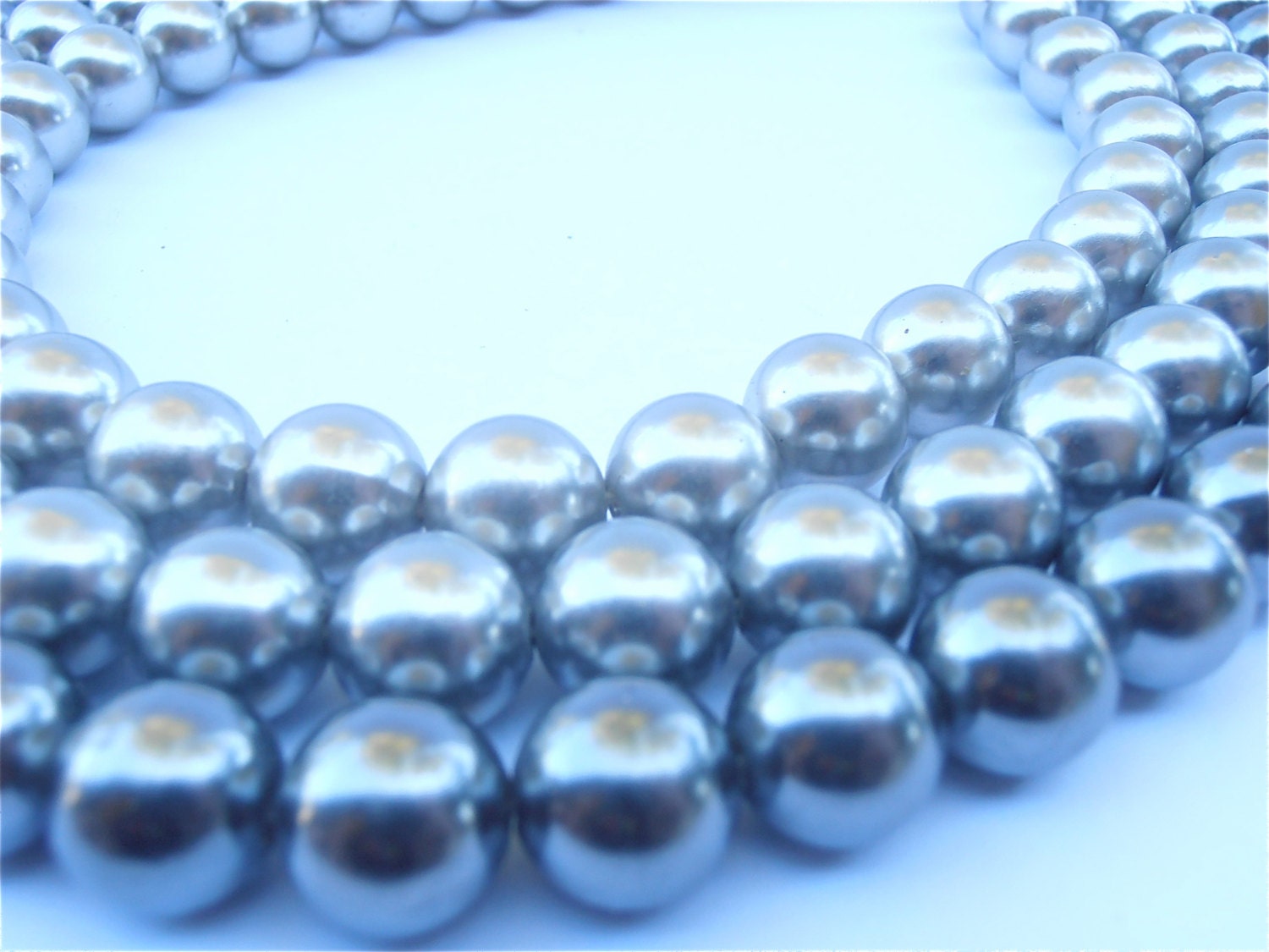 Vintage Faux Tahitian Pearl Necklace Faux Pearl Necklace Black Pearl Bead Necklace Multistrand Faux Pearl Necklace Pearl Art Deco Necklace