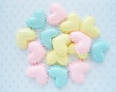 6pcs - Pastel Heart Macaron Flatback Decoden Cabochon (24x20mm) HSW10011