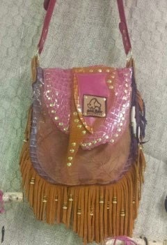 Handcrafted OOAK Vintage Fringe Leather Shoulder Bag