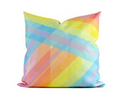 Cotton Pillow Cover - Pastel Stripes, 18" x 18"  Artwork, Illustration, Geometric, Modern, Illustration