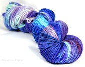 Merino - singles yarn - machine washable - hand dyed  - "Long Cold Night OOAK" - UK Seller - Madame Smoosh Singles DK