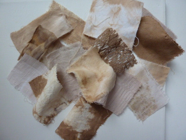 Caffé latte scraps - inspiration pack of hand dyed snippets
