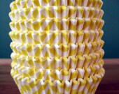 Yellow Chevron Cupcake Liners - Set of 40 - Chevron Baking Liners