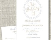 Printable Wedding Set: Invitation & Reply Card