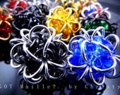 Gadget - Glass Fidget Balls - Unique Chainmaille and Glass Dodecachedron Balls