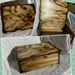 Wooden, stained, torched stash box