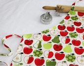 Retro Cream Apples Adult Apron