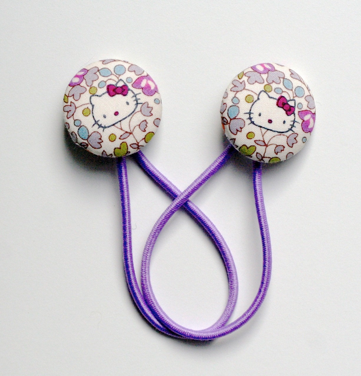 Liberty of London and Hello Kitty 2013 - Pair of Medium Hair Ties - Lavender Floral