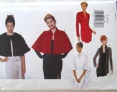 Butterick 5843 Evening Wraps Pattern Bust 31.5 32.5 34 Misses Cape Bolero Jacket Cover up Size 8 10 12 1998 UNCUT FF