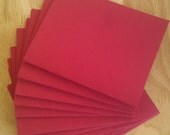10 Blank Cards with Envelopes - Deep Red - DIY Valentines