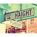 San Francisco Photo. Haight Ashbury Sign. "Haight Ashbury" Blue. mint. Pink. Vintage. Retro. girly art print. City. Street signs