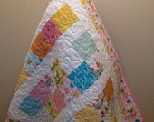 Sale Happily Ever After Baby Girl Princess Quilt --39" x 47"