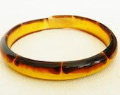 Antique PRE BAN Tortoise Shell Bangle Bracelet  Victorian Era