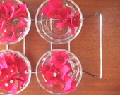 Pyrex Metal Custard Cooking Rack with Six (6) Fire King Glass Custard Cups