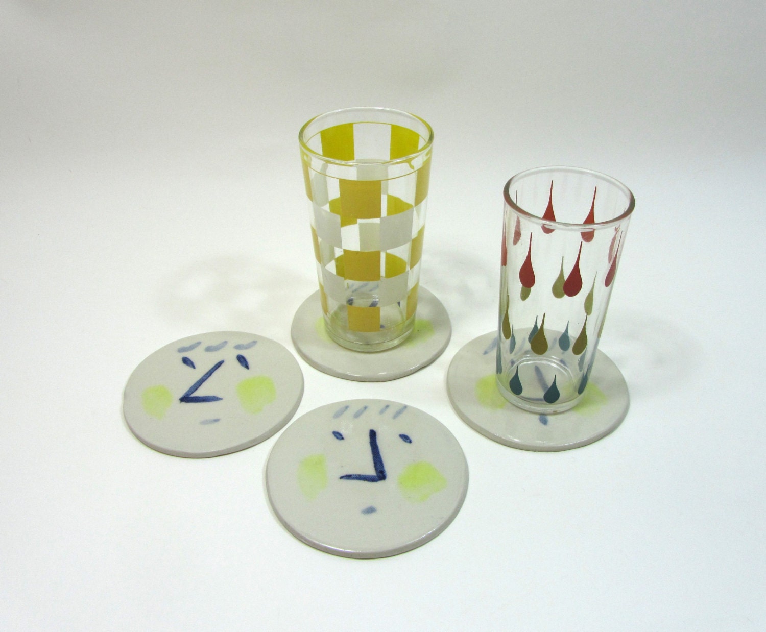 Set of 4 Face coasters