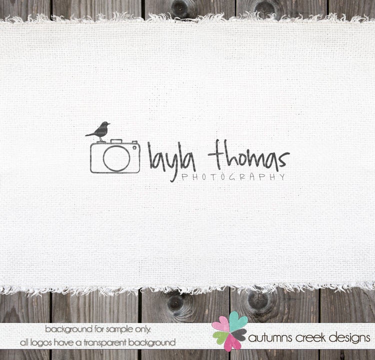 Photography Logo Premade Logo Design Camera Bird Logo Watermark Design