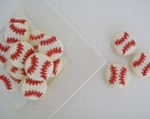Baseball Iced Sugar Cookies  - Oh So Small - Mini (3 Dozen)