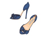 Bridal Shoes Fashion Illustration - Custom Portrait - 5 x 7"