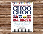 Custom Printable Choo Choo Train Birthday Invitation Il_170x135