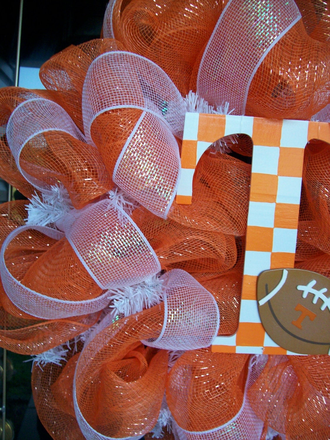 Deco Mesh Tennessee Fan Wreath