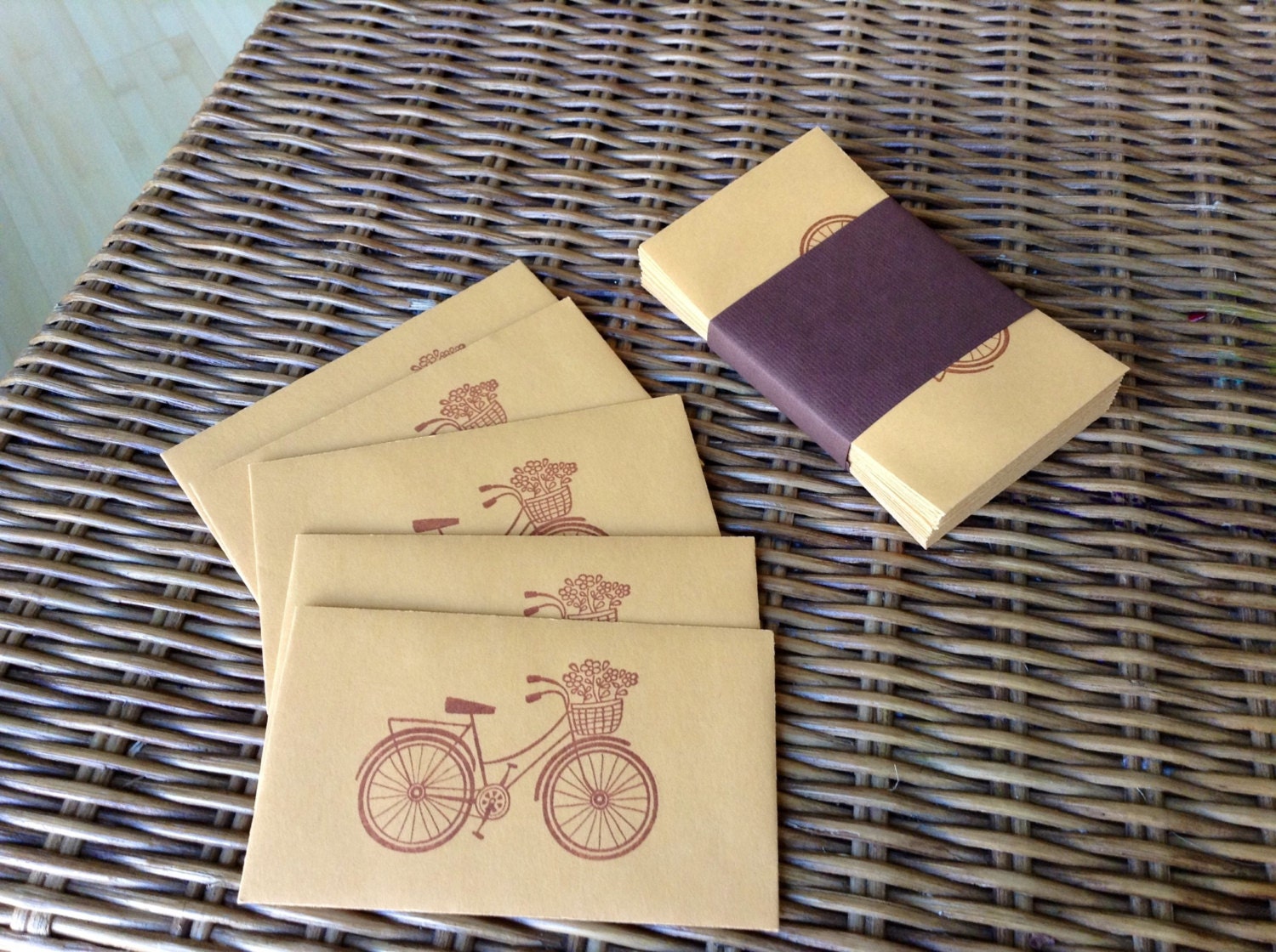25 Small Manilla Kraft Stamped Envelopes