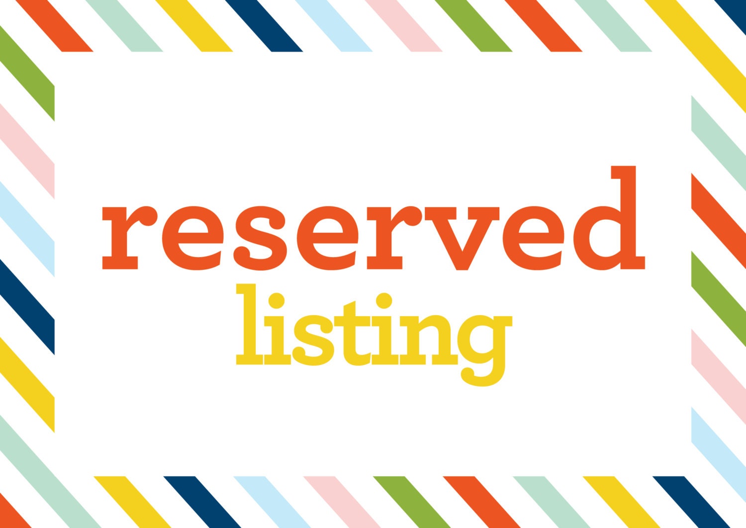 Reserved Listing for Kate