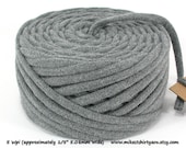 Gray Recycled T Shirt Yarn - 26 Yards - Grey