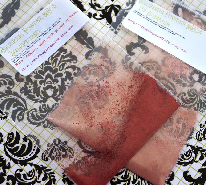 Blushing Powder Samples - Singles - Indie Cosmetics, Mineral Makeup
