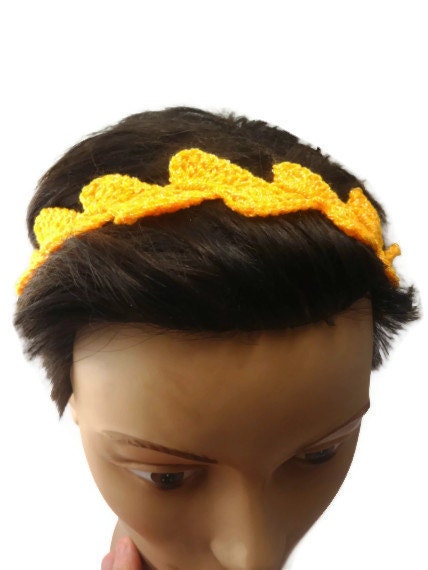 Crochet Headband  Spring Summer Headband Light Crochet asymmetrical pattern