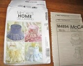 Tuffets Hassocks Ottomans and Ruffled Tiered Slipcovers Slip Covers McCall's Home Decor Decorating Craft Sewing Pattern 4894 Factory Folds
