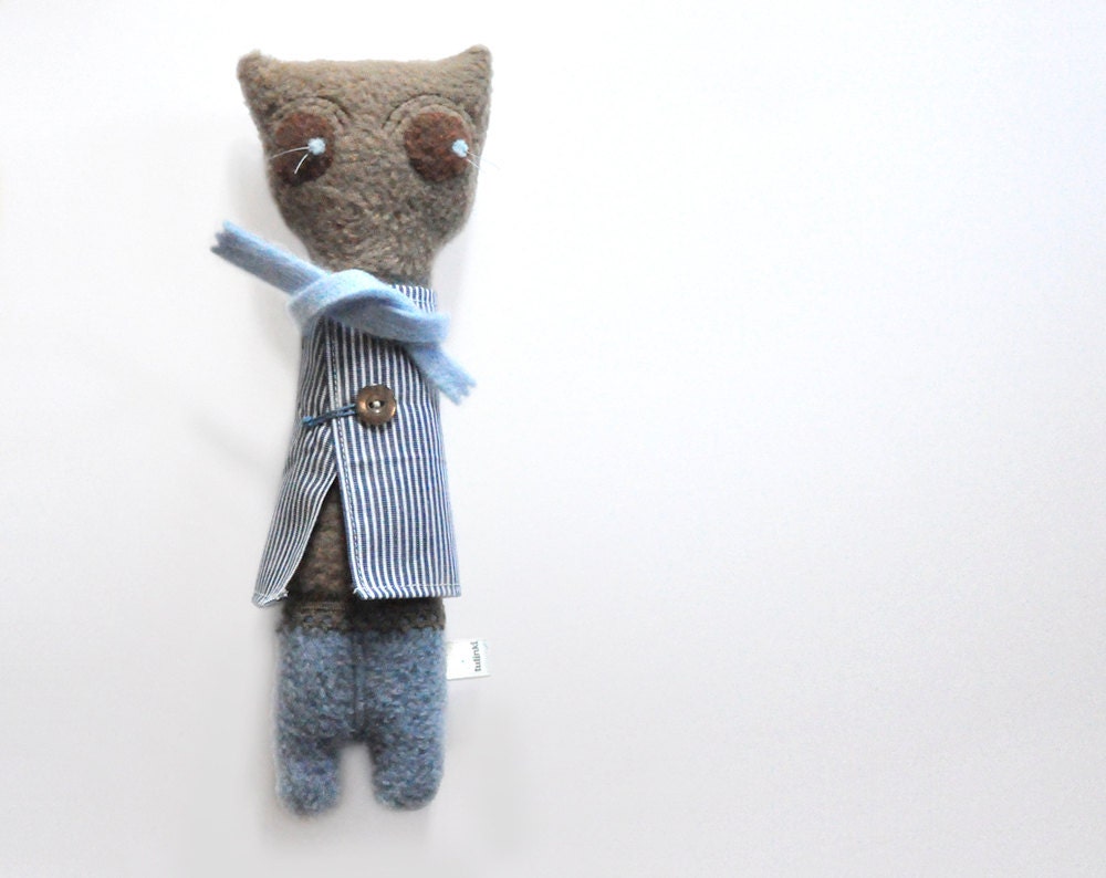 handmade plush, THINKER, stuffed animal, toy for children