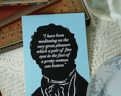 Jane Austen Mr Darcy Print Quote Fine Eyes 5x7