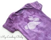 Bunny Rabbit Onesie - Hand Dyed & Painted