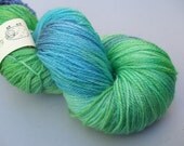 Satin Socks Merino Tencel Mix Yarn. Tree Frog