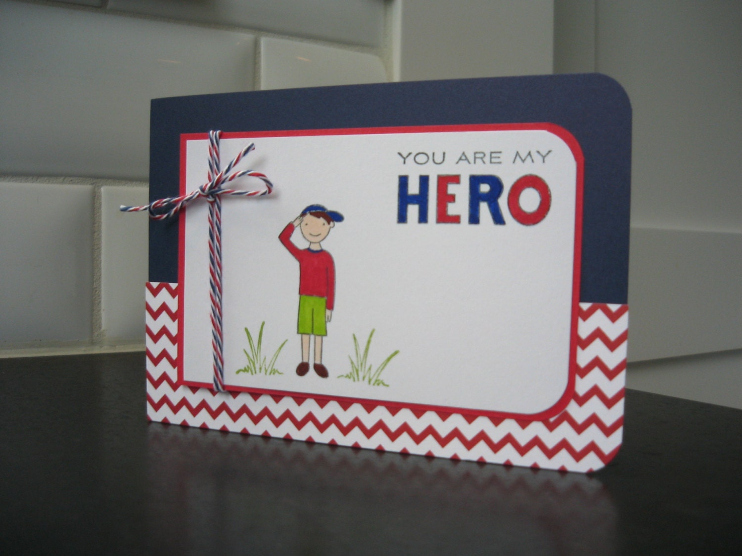 Father's Day Card, Birthday Card for Dad, You are My Hero, Military