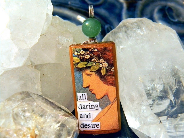 All Daring and Desire -- A Crystal Magick Glamourkin Pendant